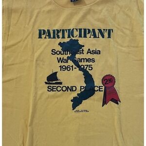 Vintage Vietnam War Participant Shirt Mens Large 1981 Walrus 2nd‎ Place 70s